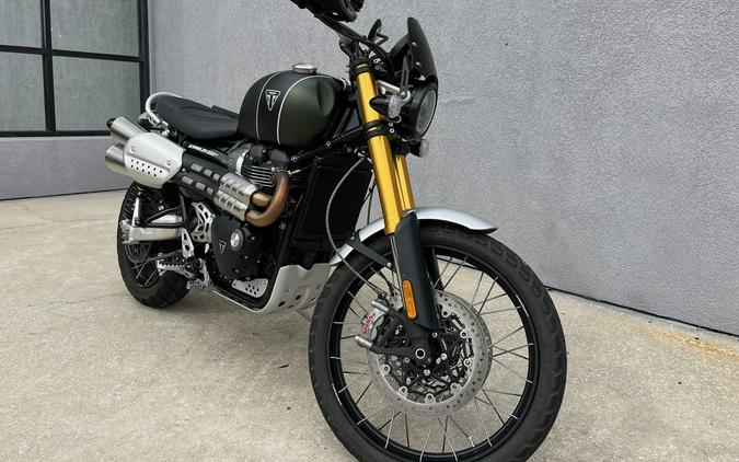 2022 Triumph Scrambler 1200 XE Matt Khaki Green Matt Jet Black