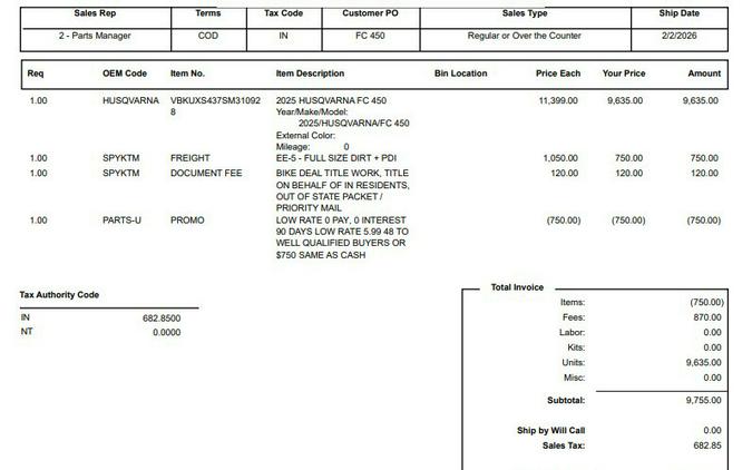 2025 Husqvarna Motorcycles FC 450