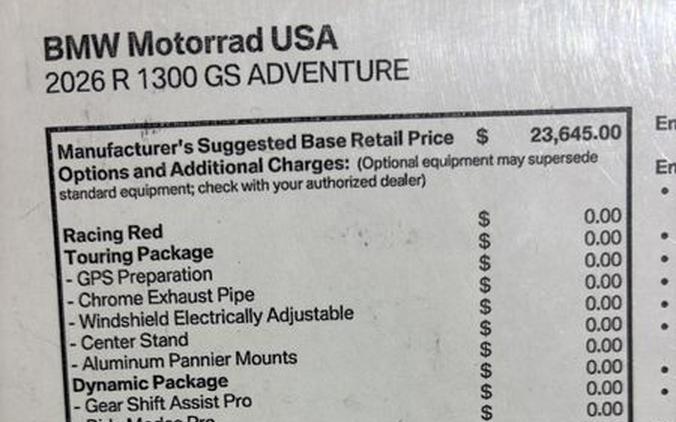 New 2026 BMW R 1300 GS Adventure