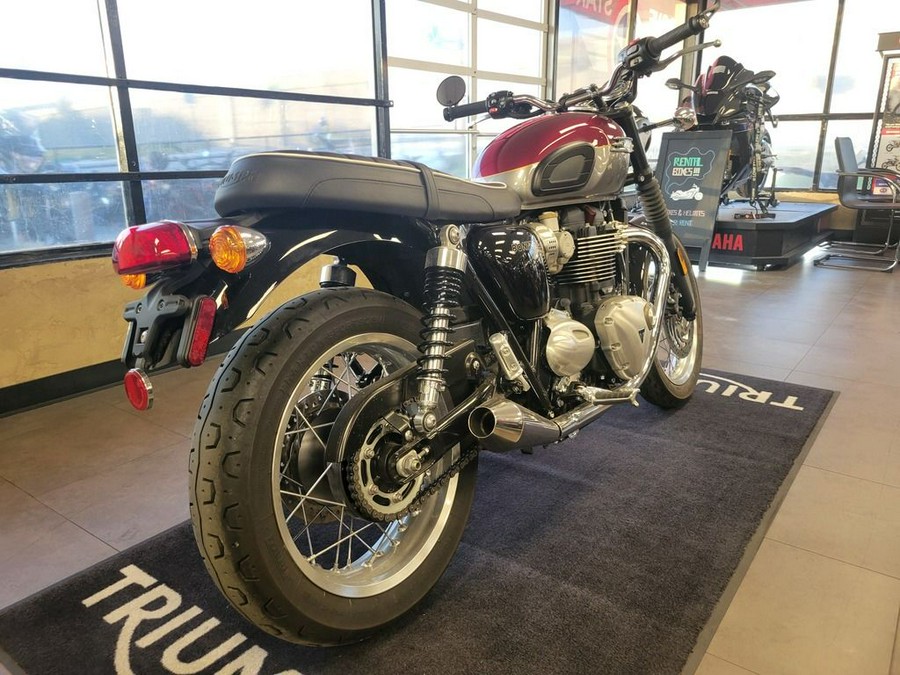 2023 Triumph Bonneville T120 Cordovan Red Silver Ice