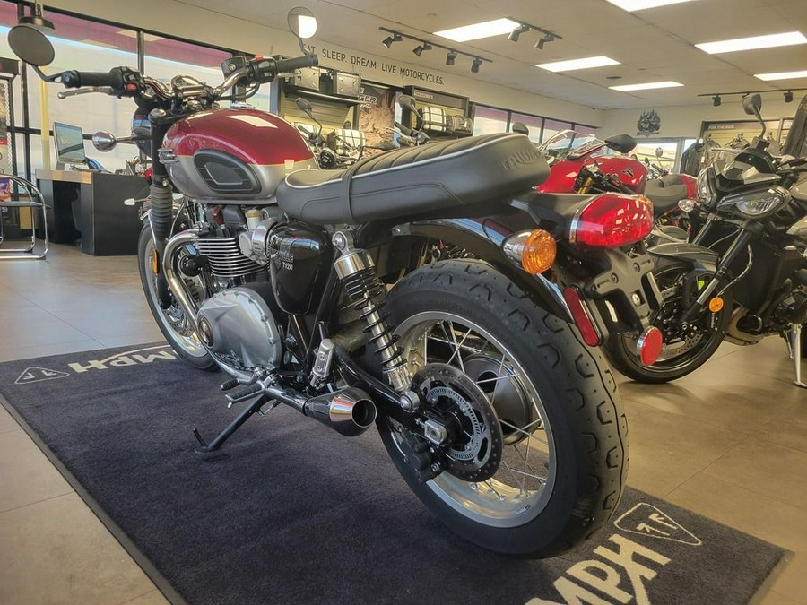 2023 Triumph Bonneville T120 Cordovan Red Silver Ice