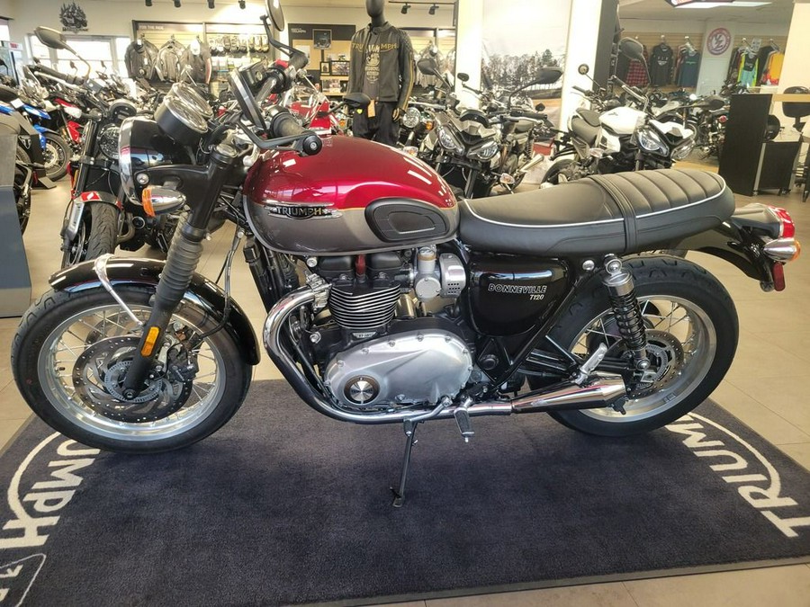 2023 Triumph Bonneville T120 Cordovan Red Silver Ice