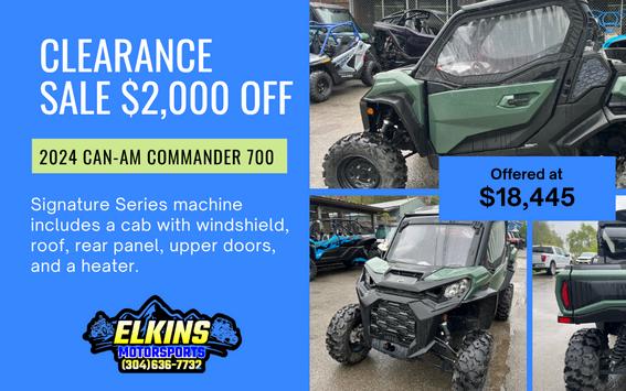 2024 Can-Am Signature Series Commander with a Cab