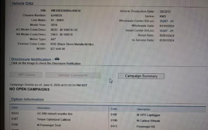 2024 BMW M 1000 R