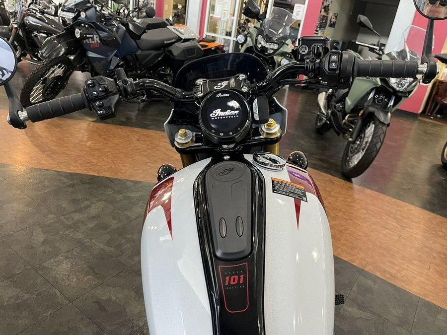 2025 Indian Motorcycle® 101 Scout® Ghost White Metallic with Graphics