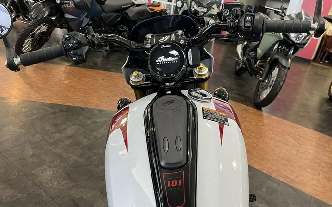 2025 Indian Motorcycle® 101 Scout® Ghost White Metallic with Graphics