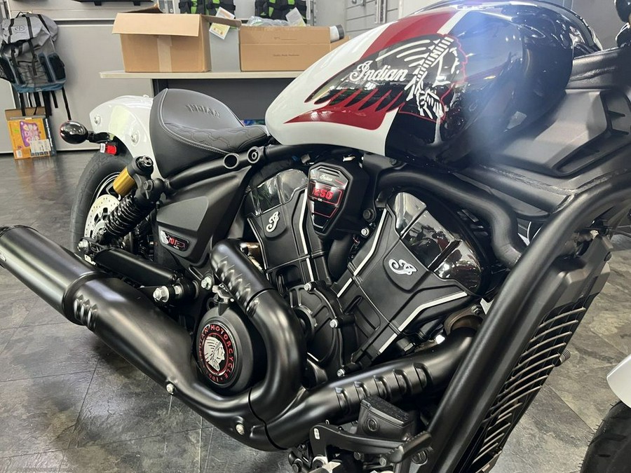 2025 Indian Motorcycle® 101 Scout® Ghost White Metallic with Graphics