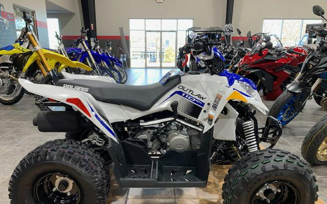 2024 Polaris Industries Outlaw® 110 EFI White Blue