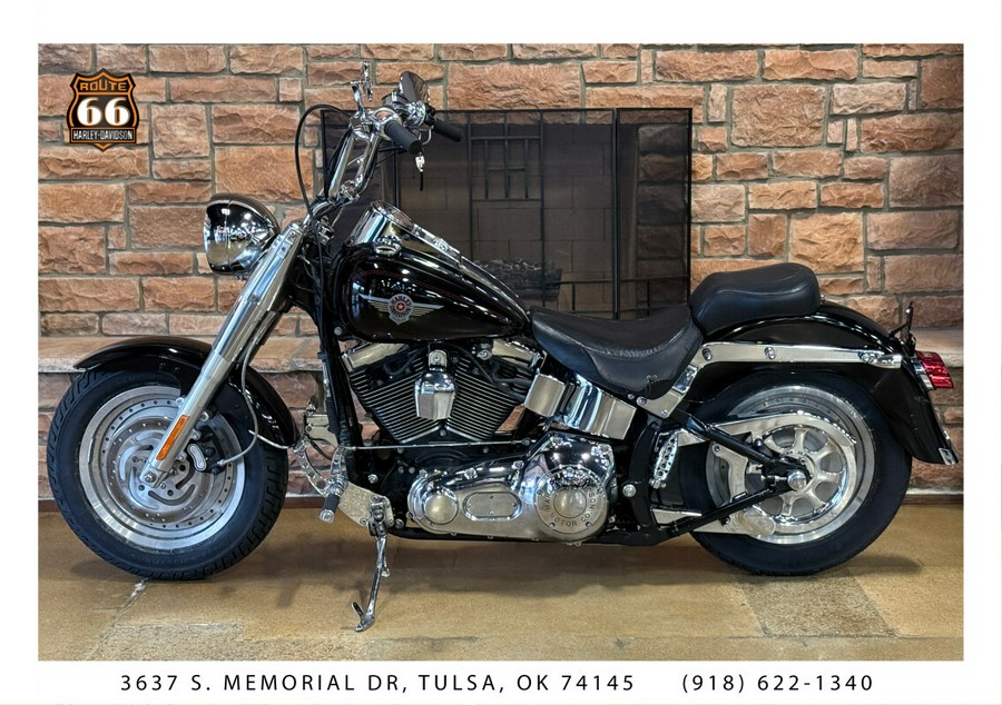 2001 Harley-Davidson® Fat Boy® VIVID BLACK W/STRIPE