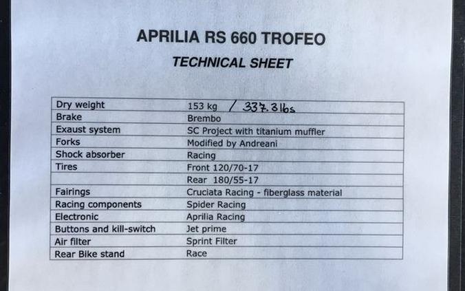 2024 Aprilia® RS 660 Trofeo