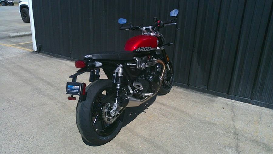 2025 Triumph Speed Twin 1200 Carnival RedSapphire Black