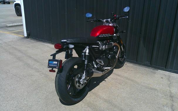 2025 Triumph Speed Twin 1200 Carnival RedSapphire Black