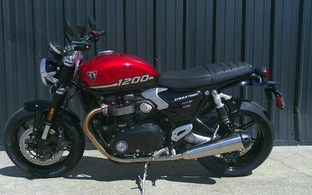 2025 Triumph Speed Twin 1200 Carnival RedSapphire Black