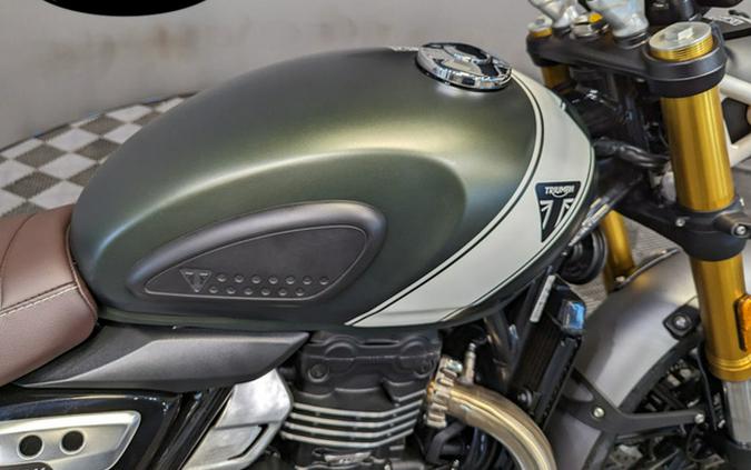 2024 Triumph Scrambler 400 X Matte Khaki Green / Fusion White