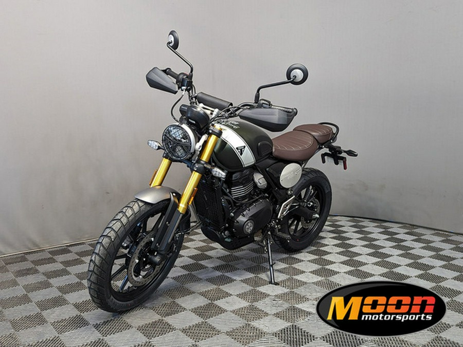 2024 Triumph Scrambler 400 X Matte Khaki Green / Fusion White