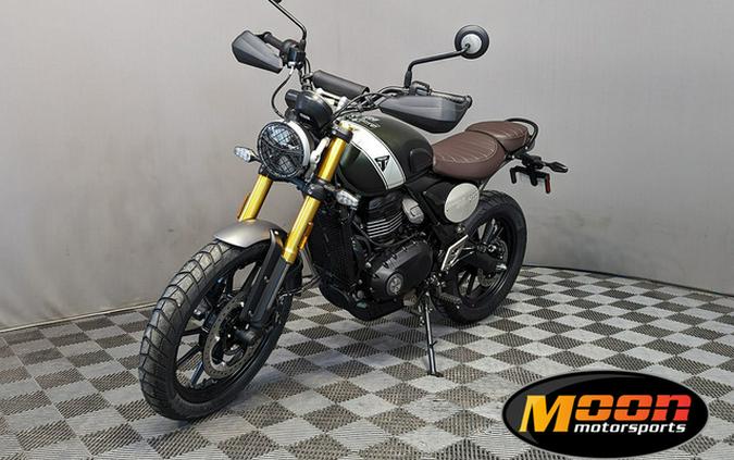 2024 Triumph Scrambler 400 X Matte Khaki Green / Fusion White