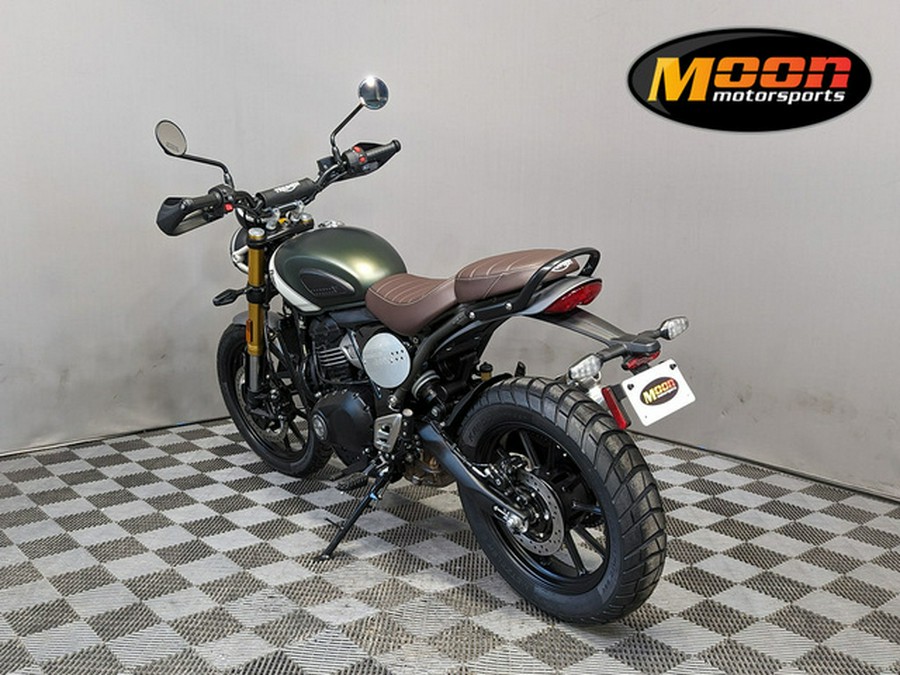 2024 Triumph Scrambler 400 X Matte Khaki Green / Fusion White