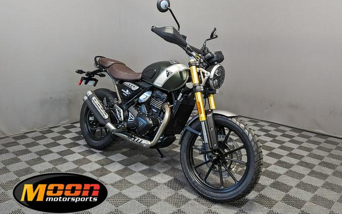 2024 Triumph Scrambler 400 X Matte Khaki Green / Fusion White