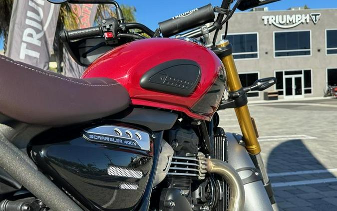2025 Triumph Scrambler 400 X Carnival Red / Phantom Black