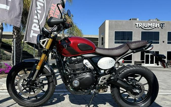 2025 Triumph Scrambler 400 X Carnival Red / Phantom Black
