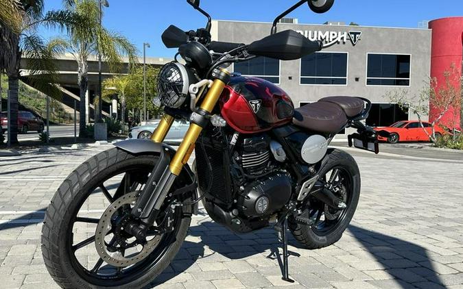 2025 Triumph Scrambler 400 X Carnival Red / Phantom Black
