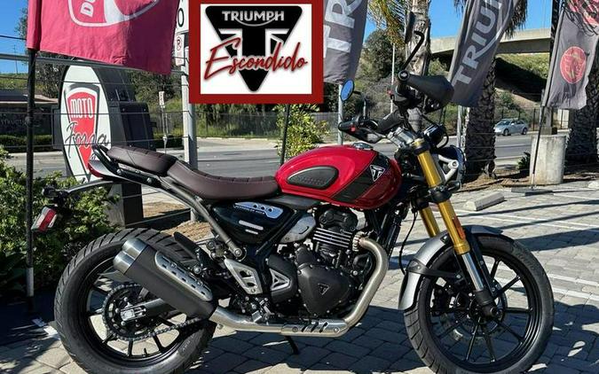 2025 Triumph Scrambler 400 X Carnival Red / Phantom Black