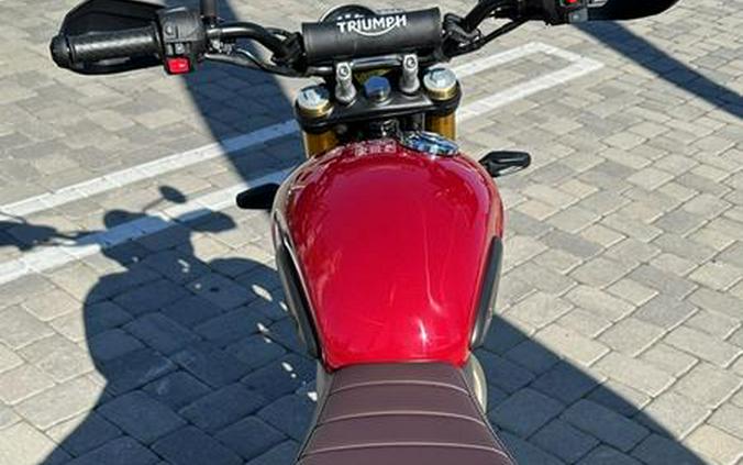 2025 Triumph Scrambler 400 X Carnival Red / Phantom Black