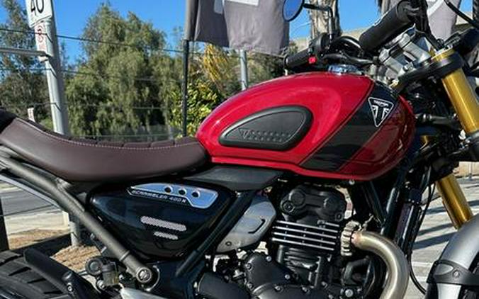 2025 Triumph Scrambler 400 X Carnival Red / Phantom Black
