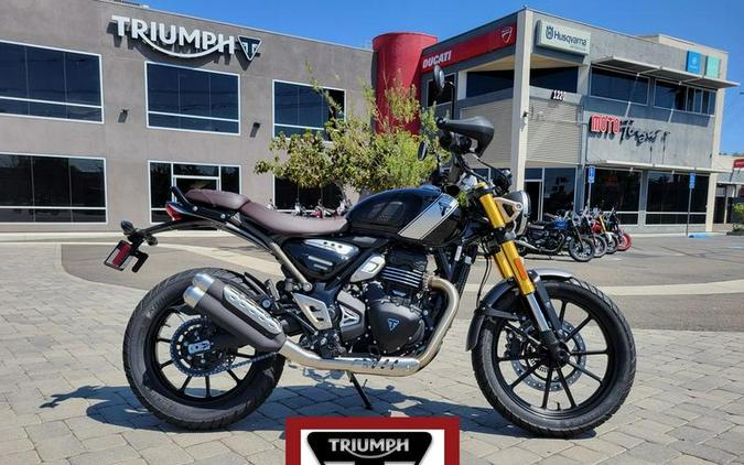 2025 Triumph Scrambler 400 X Phantom Black / Silver Ice