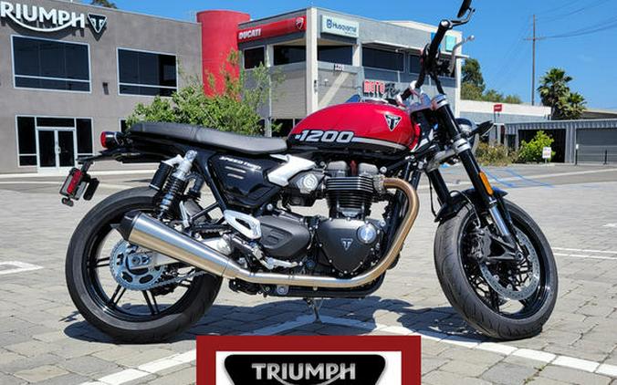 2025 Triumph Speed Twin 1200 Carnival Red/Sapphire Black