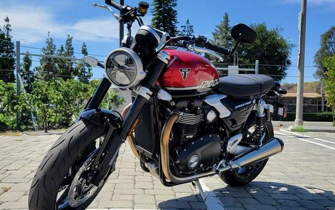 2025 Triumph Speed Twin 1200 Carnival Red/Sapphire Black