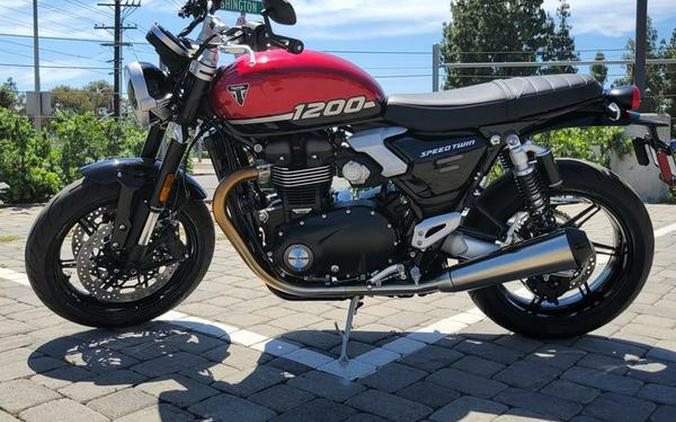 2025 Triumph Speed Twin 1200 Carnival Red/Sapphire Black
