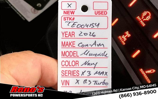 2026 Can-Am Maverick™ X3 MAX X™ rs TURBO RR with SMART-SHOX