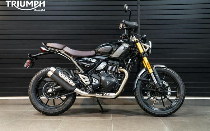 2024 Triumph Scrambler 400 X Phantom Black / Silver Ice