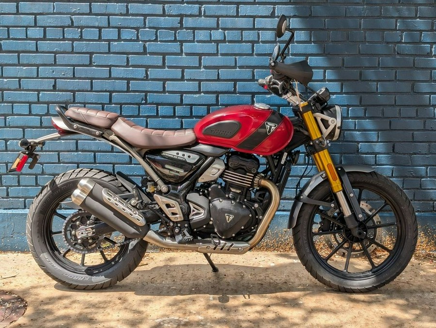 2024 Triumph Scrambler 400 X Carnival Red / Phantom Black