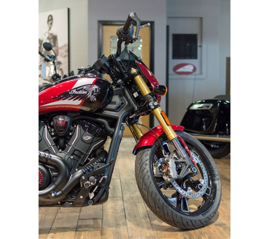 2025 Indian 101 Scout Sunset Red Metallic With Graphics
