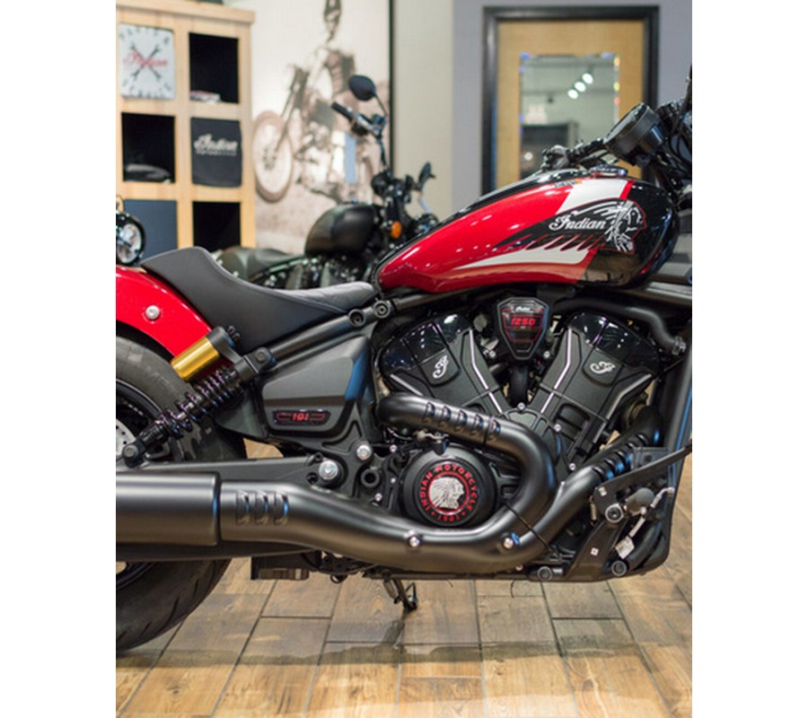2025 Indian 101 Scout Sunset Red Metallic With Graphics