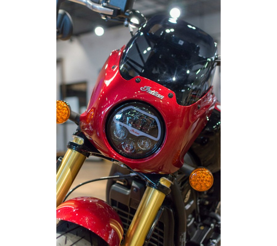 2025 Indian 101 Scout Sunset Red Metallic With Graphics