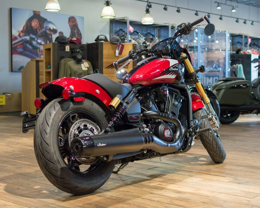 2025 Indian 101 Scout Sunset Red Metallic With Graphics