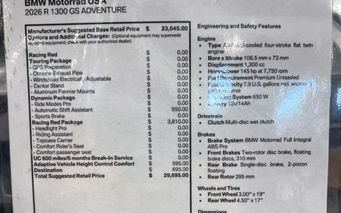 New 2026 BMW R 1300 GS Adventure