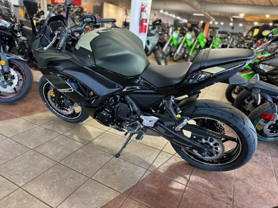 2024 Kawasaki Ninja® 650 Metallic Covert Green/Metallic Spark Black