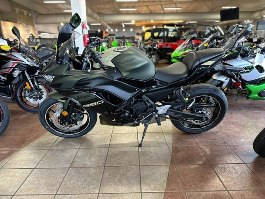 2024 Kawasaki Ninja® 650 Metallic Covert Green/Metallic Spark Black