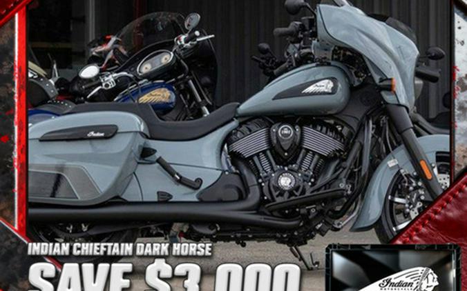 2025 Indian Chieftain Dark Horse Storm Gray/Graphics