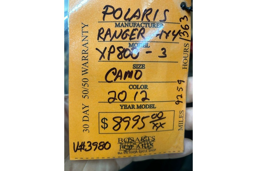 2012 Polaris Ranger XP® 800 - Polaris Pursuit® Camo