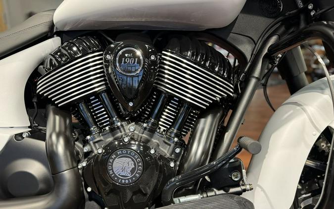 2024 Indian Motorcycle® Chieftain® Dark Horse® Ghost White Metallic Smoke