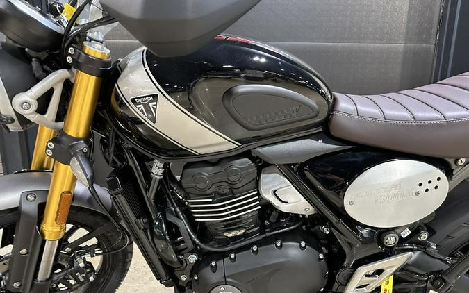 2024 Triumph Scrambler 400 X Phantom Black / Silver Ice