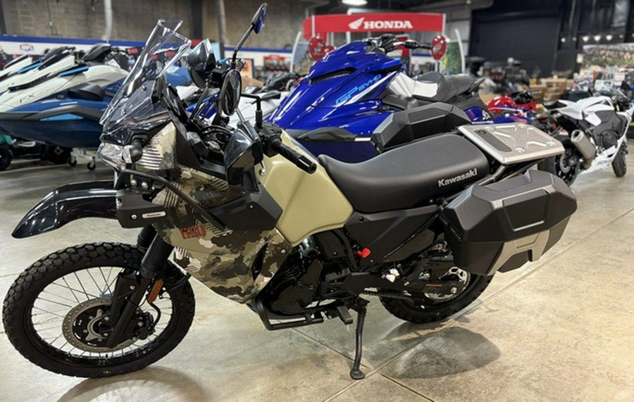 2026 Kawasaki KLR650 Adventure ABS Cypher Camo Beige