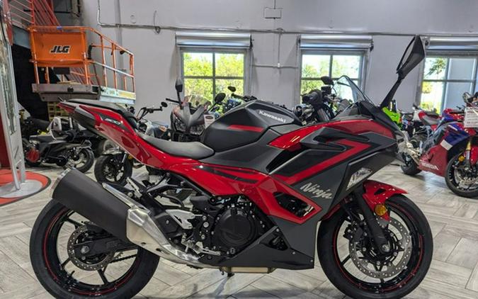 2024 Kawasaki Ninja 500 ABS Passion Red/Metallic Flat Spark Bla