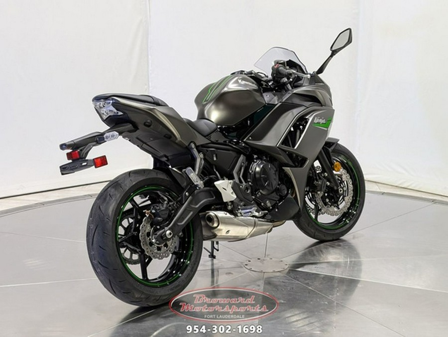 2024 Kawasaki Ninja 650 Metallic Matte Graphenesteel GrayEbony