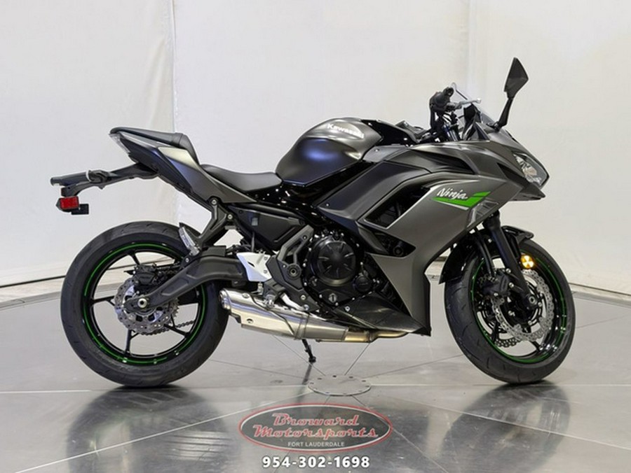 2024 Kawasaki Ninja 650 Metallic Matte Graphenesteel GrayEbony